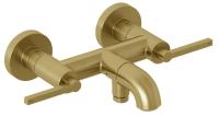 Смеситель для ванны с душем Kludi Nova Fonte Puristic 20540N015 брашированное золото PVD