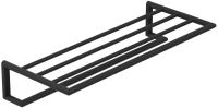 Полотенцедержатель с полкой KLUDI VELA R 5898939 черный матовый