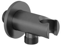 Шланговое подключение Kludi A-QA 65567N2-00 с держателем, оружейная сталь PVD