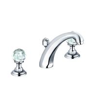 Смеситель для раковины на 3 отверстия KLUDI 1926 5104305G5 хром ручки хрусталь