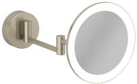 Косметическое зеркало c LED подсветкой KLUDI VELA R 58995N5W брашированный никель PVD