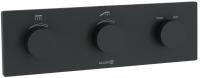 Термостат для ванны и душа KLUDI PUSHTRONIC 3830039-00, С ВНУТРЕННЕЙ ЧАСТЬЮ, черный матовый