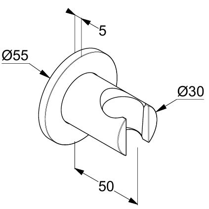 Настенный держатель Kludi A-QA 65557N5-00 брашированный никель PVD
