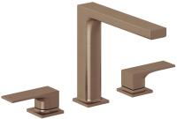 Смеситель для раковины на 3 отверстия Kludi Decus 54393N175 брашированная бронза PVD