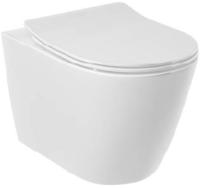 Унитаз подвесной KLUDI RESA R 23WCSET43 безободковый, смыв торнадо, soft close, белый глянцевый
