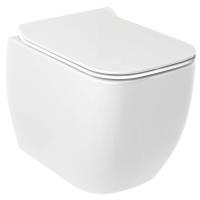 Унитаз подвесной KLUDI RESA C 28WCSET43 безободковый, смыв торнадо, c сиденьем soft close, белый глянцевый