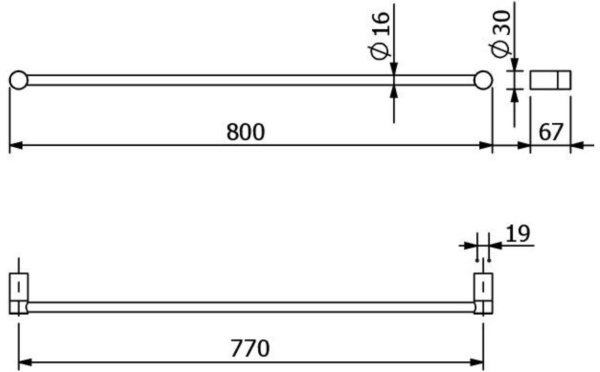 Полотенцедержатель KLUDI VELA R 58961N5 брашированный никель PVD