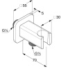 Шланговое подключение Kludi A-QA 65568N5-00 с держателем, брашированный никель PVD
