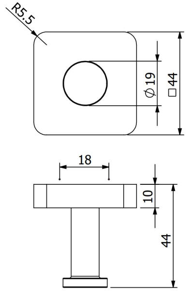 Крючок KLUDI VELA S 25984N1 брашированная бронза PVD