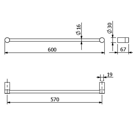 Полотенцедержатель KLUDI VELA R 5897905 хром