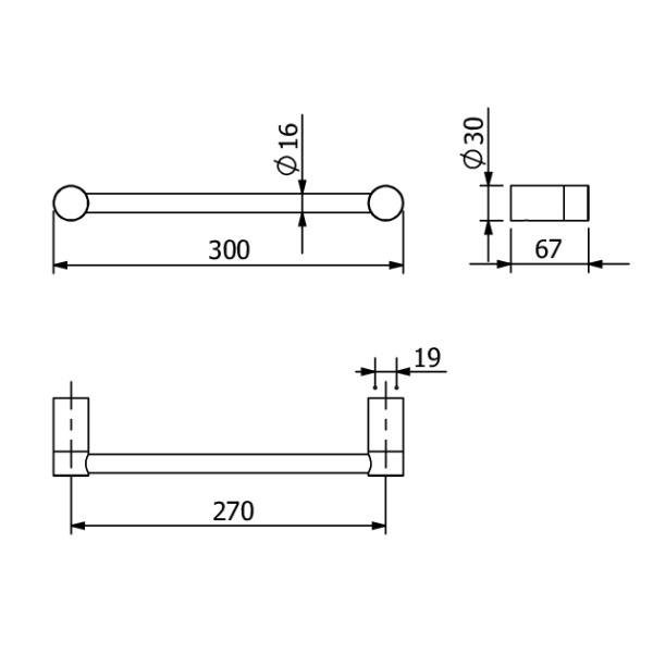 Полотенцедержатель KLUDI VELA R 5896253 белый матовый