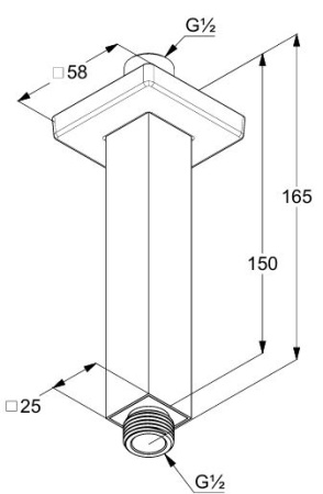 Кронштейн для верхнего душа Kludi A-QA 66545N0-00 брашированное золото PVD