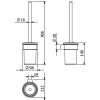 Ершик для унитаза KLUDI VELA R 5897439 черный матовый