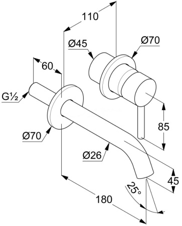 Смеситель для раковины KLUDI BOZZ 382445376 белый матовый