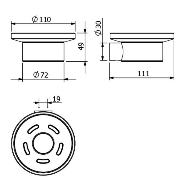 Мыльница KLUDI VELA R 58985N0 брашированное золото PVD