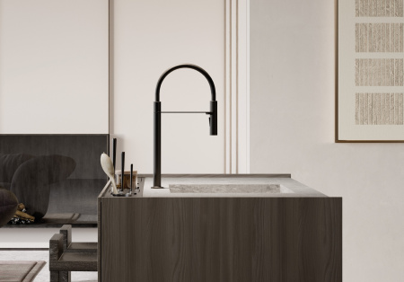 Смеситель для кухни Kludi Qord 56803N575 брашированный никель PVD