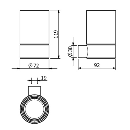 Стакан KLUDI VELA R 5897553 белый матовый