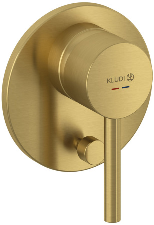 Душевой комплект KLUDI BOZZ 38736N076 брашированное золото PVD, С ВНУТРЕННЕЙ ЧАСТЬЮ
