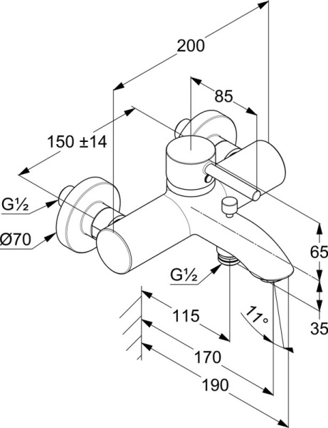 Смеситель для ванны и душа KLUDI BOZZ 386915376 белый матовый