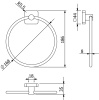 Полотенцедержатель KLUDI VELA S 25978N2 оружейная сталь PVD