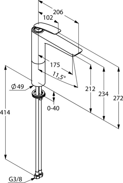Смеситель для раковины KLUDI BALANCE 522969175 белый / хром