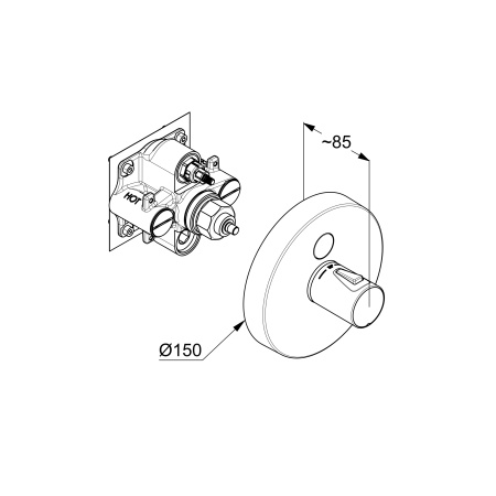 Смеситель для душа KLUDI PUSH 389020538 хром