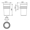Стакан KLUDI VELA S 2597539 черный матовый