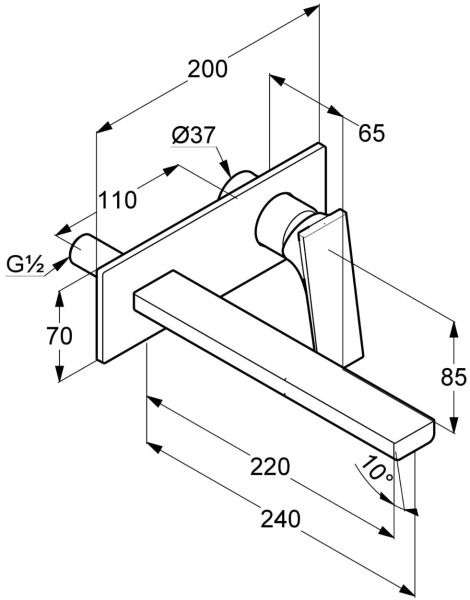 Смеситель для раковины Kludi Decus 54245N575 брашированный никель PVD
