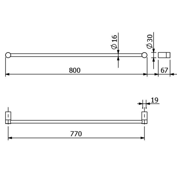 Полотенцедержатель KLUDI VELA R 58961N0 брашированное золото PVD