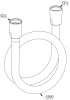 Душевой шланг Kludi Suparaflex 61071N5-00 125 см, брашированный никель PVD