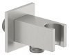 Шланговое подключение Kludi A-QA 65569N5-00 с держателем, брашированный никель PVD