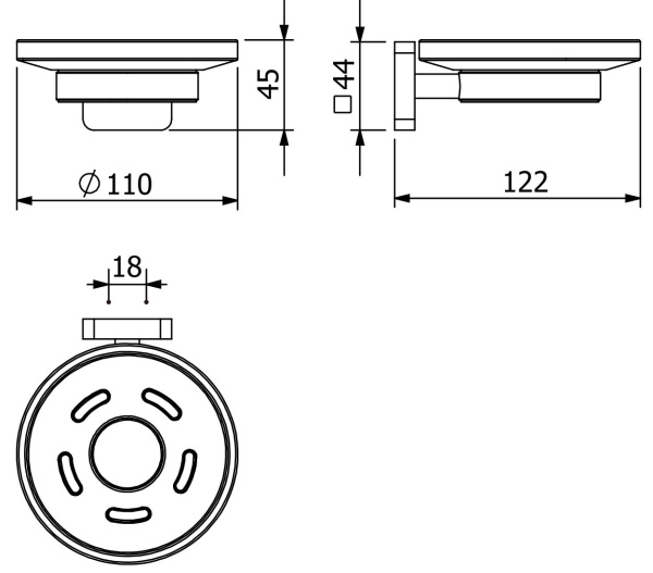 Мыльница KLUDI VELA S 25985N5 брашированный никель PVD