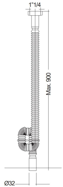 Гофра для раковины Kludi Rotexa 2110500-00 32 мм