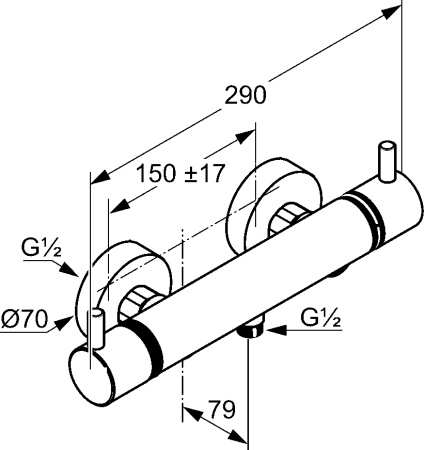 Смеситель для душа KLUDI BOZZ 352033938 черный матовый