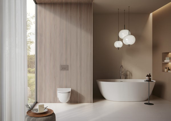 Унитаз подвесной KLUDI RESA D 24WCSET43 безободковый, смыв торнадо, с сиденьем soft close, белый глянцевый