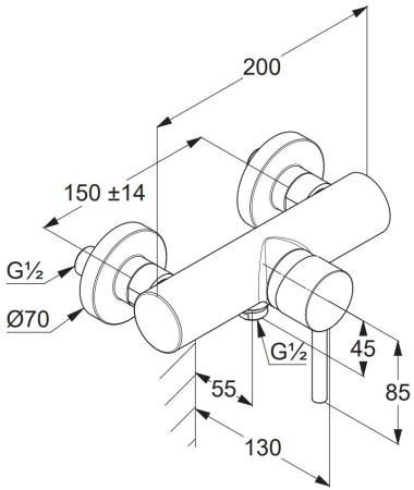 Смеситель для душа Kludi Bozz 38831N576 брашированный никель PVD