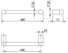 Поручень для ванны KLUDI VELA R 58981N2 оружейная сталь PVD