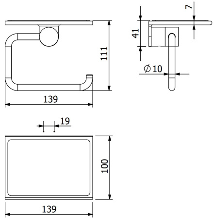 Держатель туалетной бумаги KLUDI VELA R 58971N2 оружейная сталь PVD