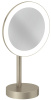 Косметическое зеркало c LED подсветкой KLUDI VELA R 58995N5F брашированный никель PVD