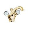 Смеситель для раковины KLUDI 1926 5101045G4 золото, 23 кар ручки хрусталь