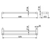 Полотенцедержатель KLUDI VELA R 58988N0 брашированное золото PVD
