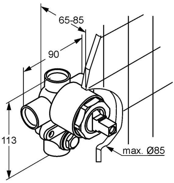 Скрытая часть KLUDI 38624N