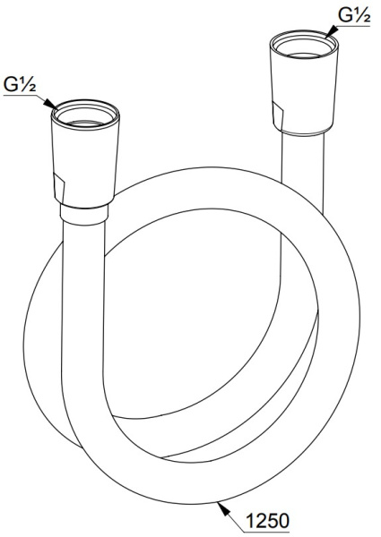 Душевой шланг KLUDI SUPARAFLEX 61071N0-00 1250 мм, брашированное золото PVD