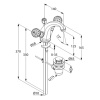 Смеситель для раковины KLUDI 1926 5101045G4 золото, 23 кар ручки хрусталь