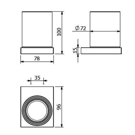 Стакан KLUDI VELA C 3197505 хром
