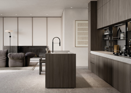 Смеситель для кухни Kludi Qord 56803N575 брашированный никель PVD